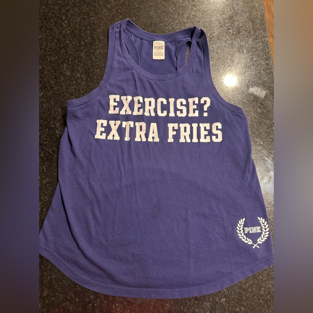 Cute Blue Graphic Racerback Tank